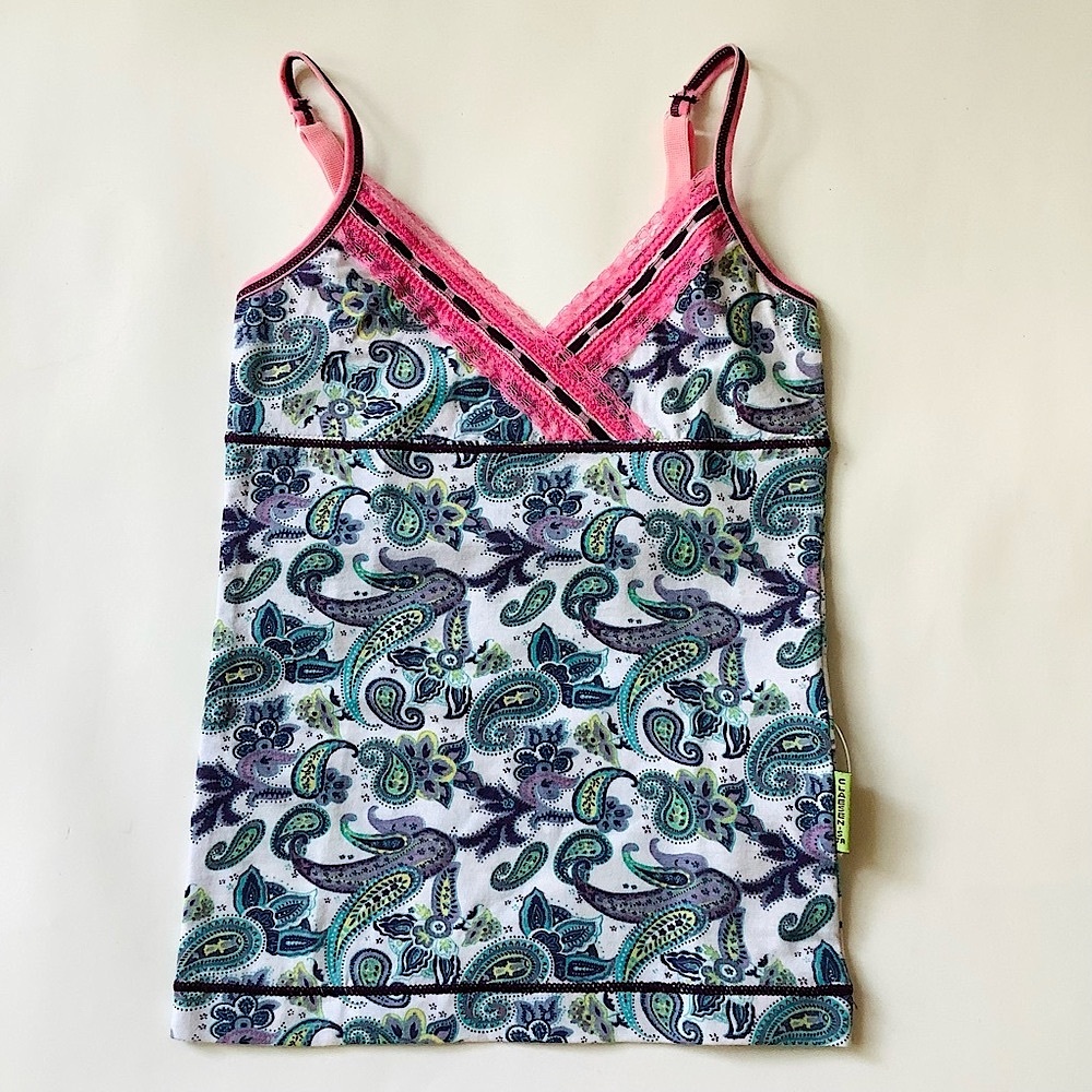 Claesen’s little girl camisole fun paisley print NWT size 2